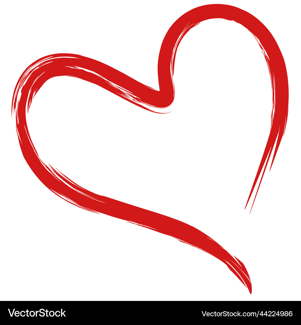 Heart red color abstract design element vector image