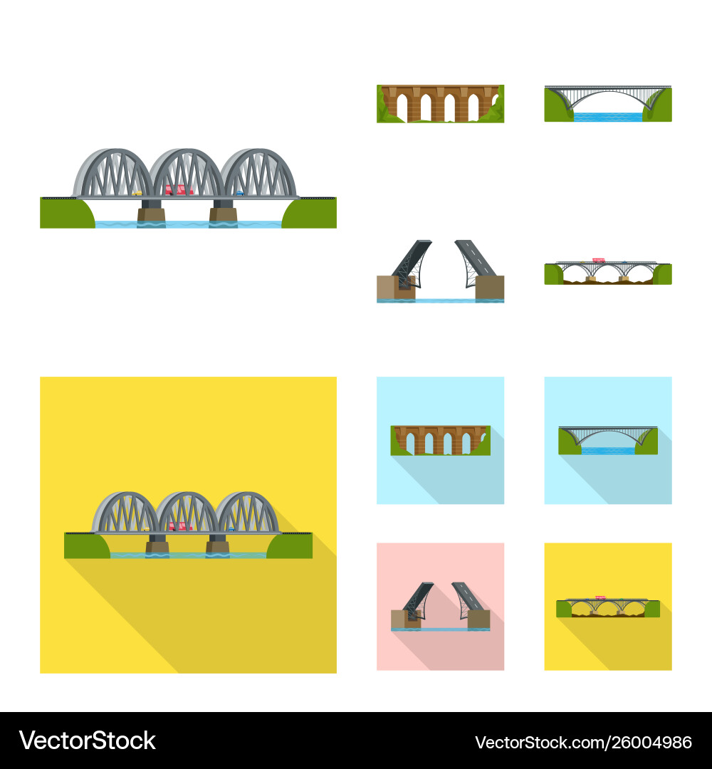 Isolated object connection and design sign set vector image