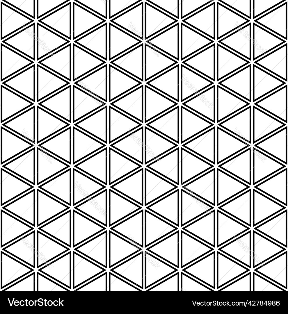 Seamless hexagons and trianngles pattern vector image