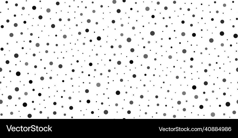 Seamless pattern with random black dots on white Vector Image