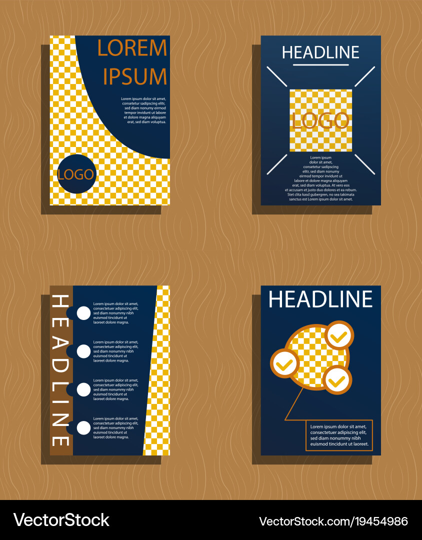 Set of layout background for art template Vector Image