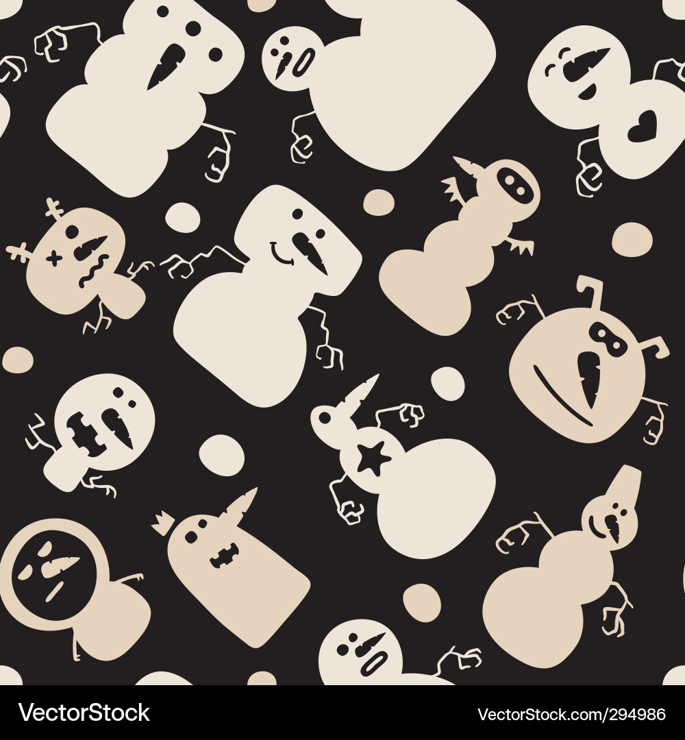 Snowman patterns Vector Image