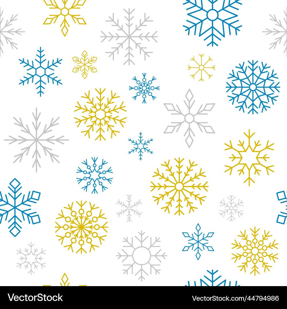 Winter Snowflake Pattern Vector Image