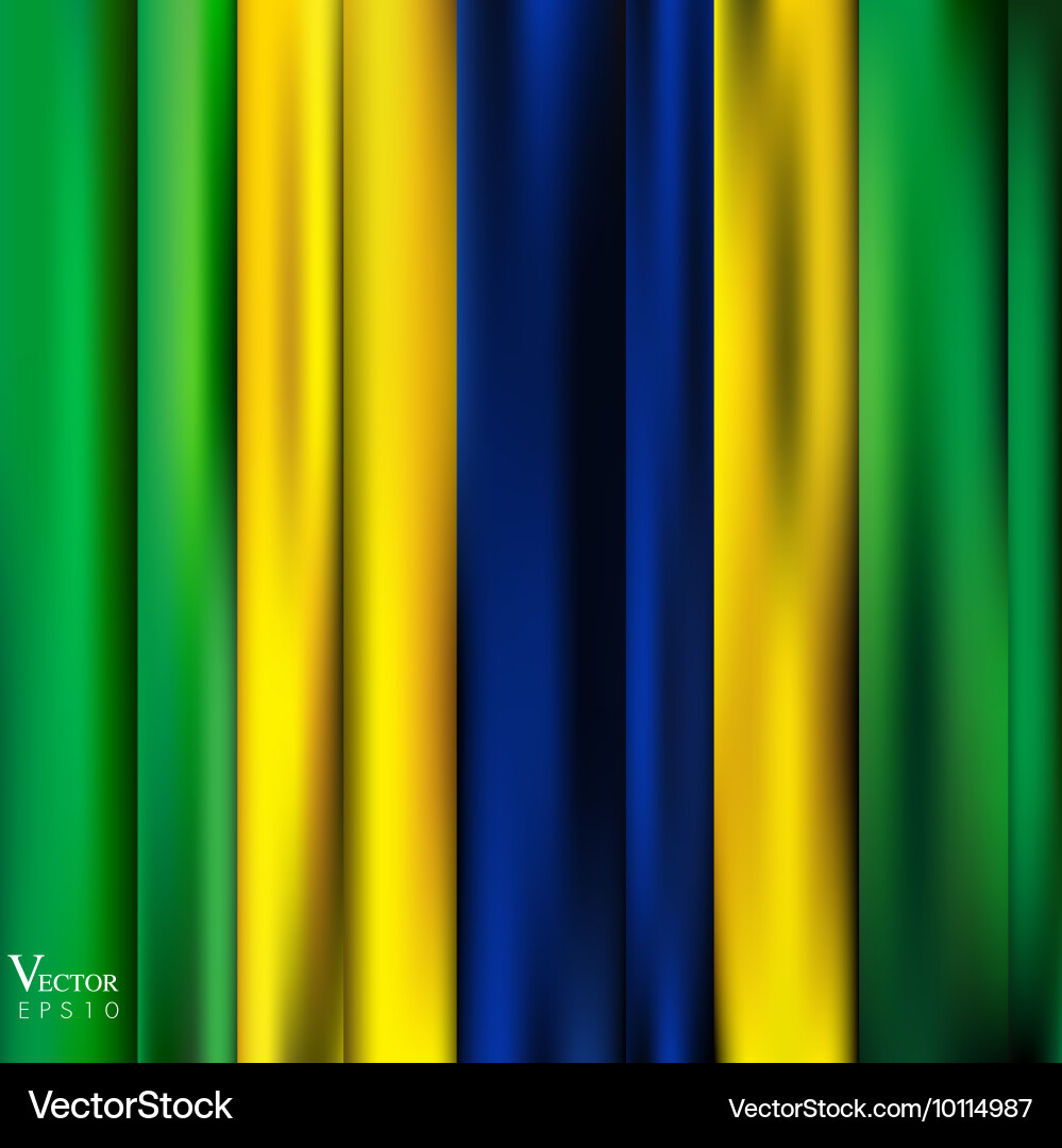 Abstract background stripe pattern in brazil flag Vector Image