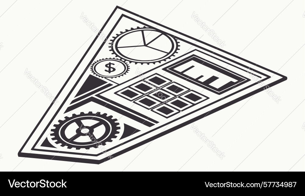 Abstract financial data and analytics dashboard vector image