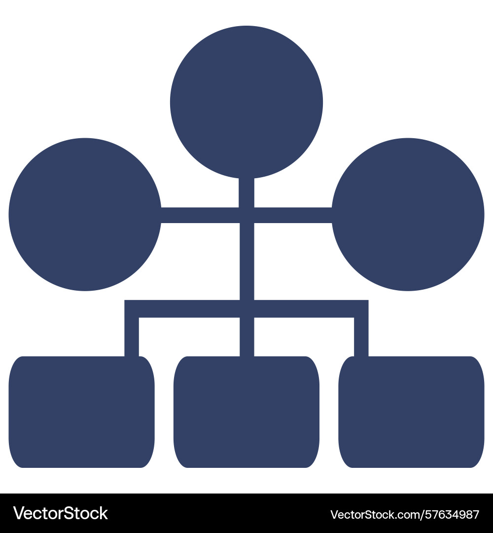 Abstract of a hierarchical structure represented Abstract of a hierarchical structure represented vector image