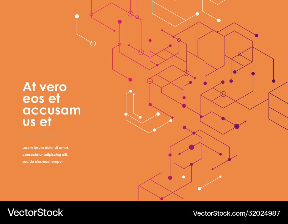 Abstract structures a hexagonal model brochure vector image