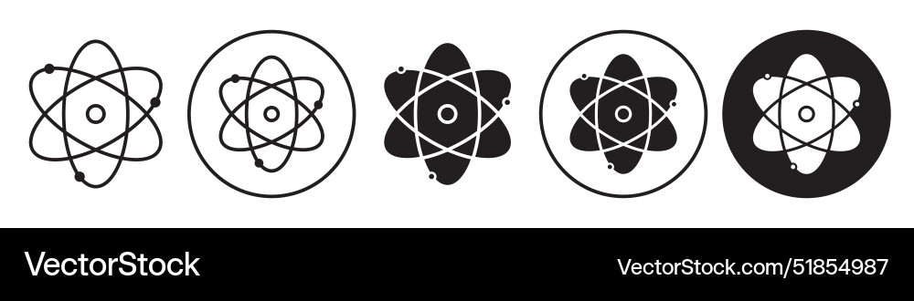 Atom icon set collection for web Atom icon set collection for web vector image