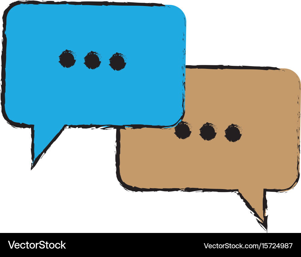 Bubble speech talk message communication web app Vector Image