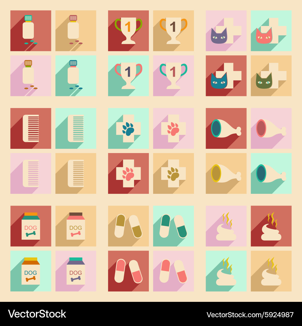 Flat with shadow concept and mobile application Vector Image