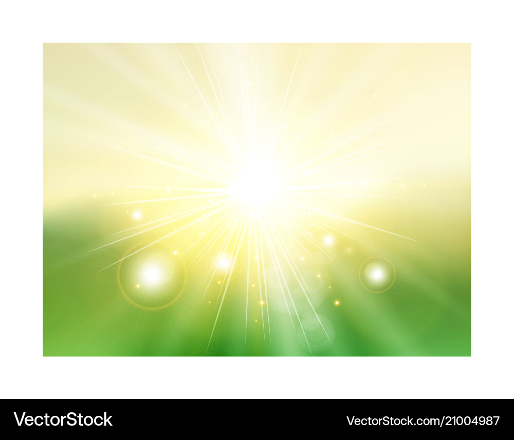 Himmel mit Sonnenlicht Strahlen twilight blurred green Himmel mit Sonnenlicht Strahlen twilight blurred green vektorbild