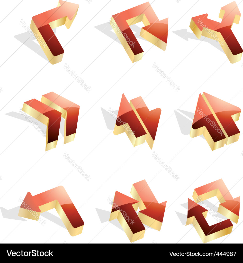 Set of arrows vector image