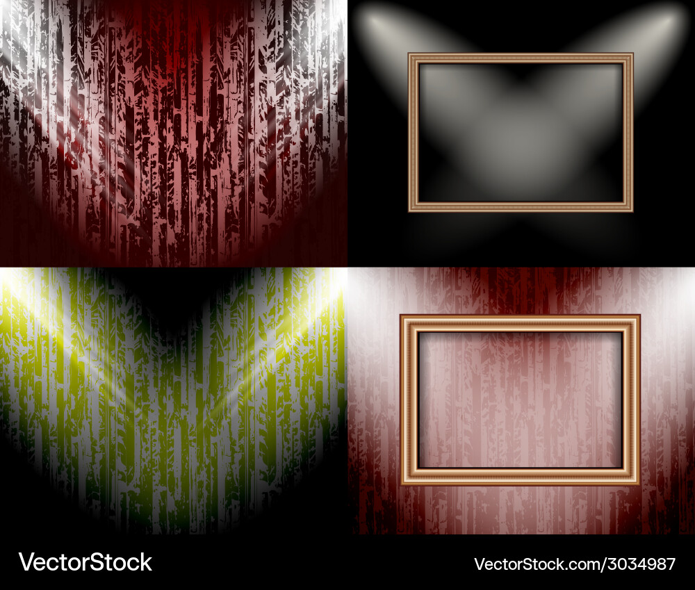 Set of colorful abstract backgrounds and frames Vector Image