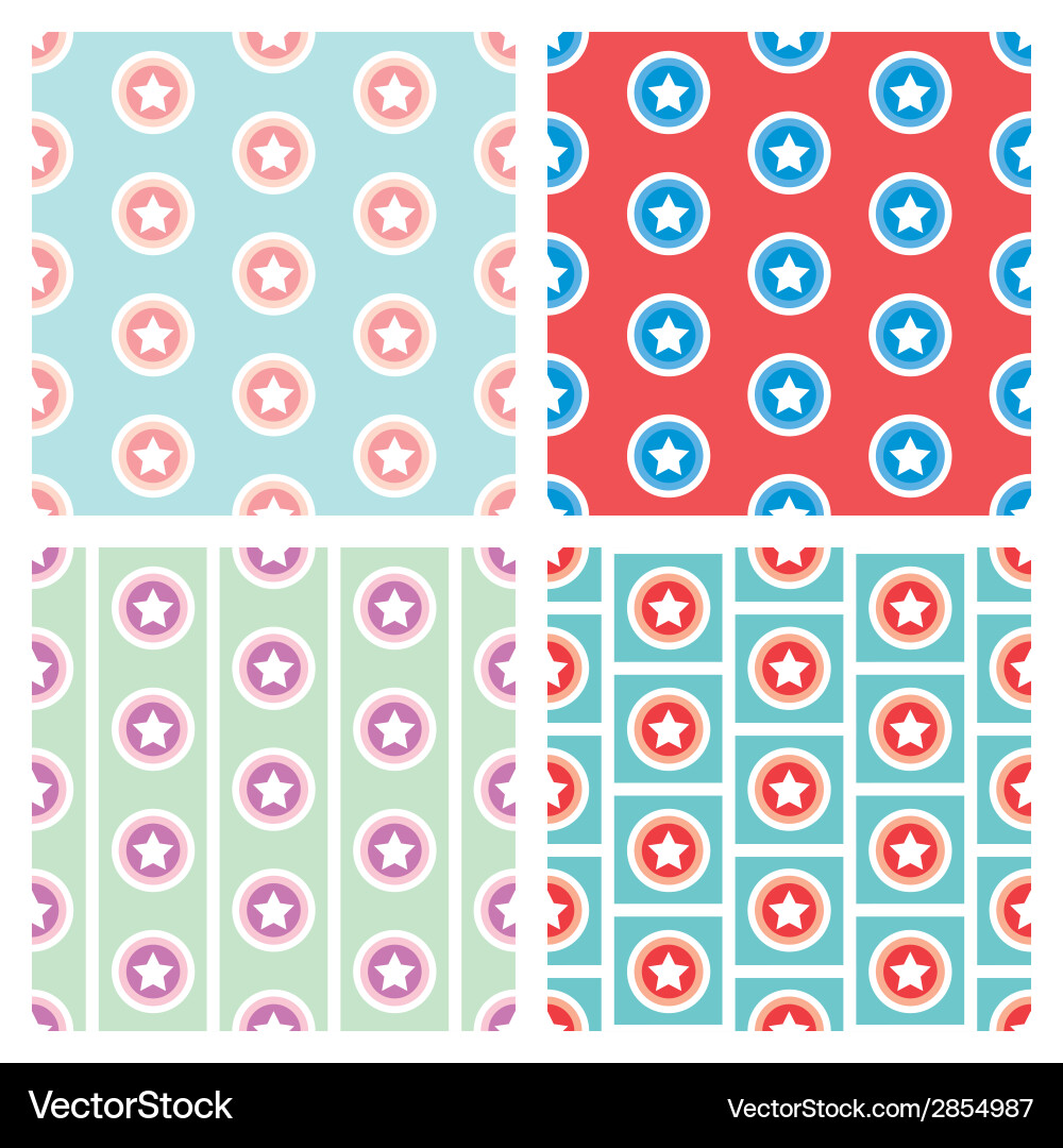 Star Pattern Seamless Background vector image