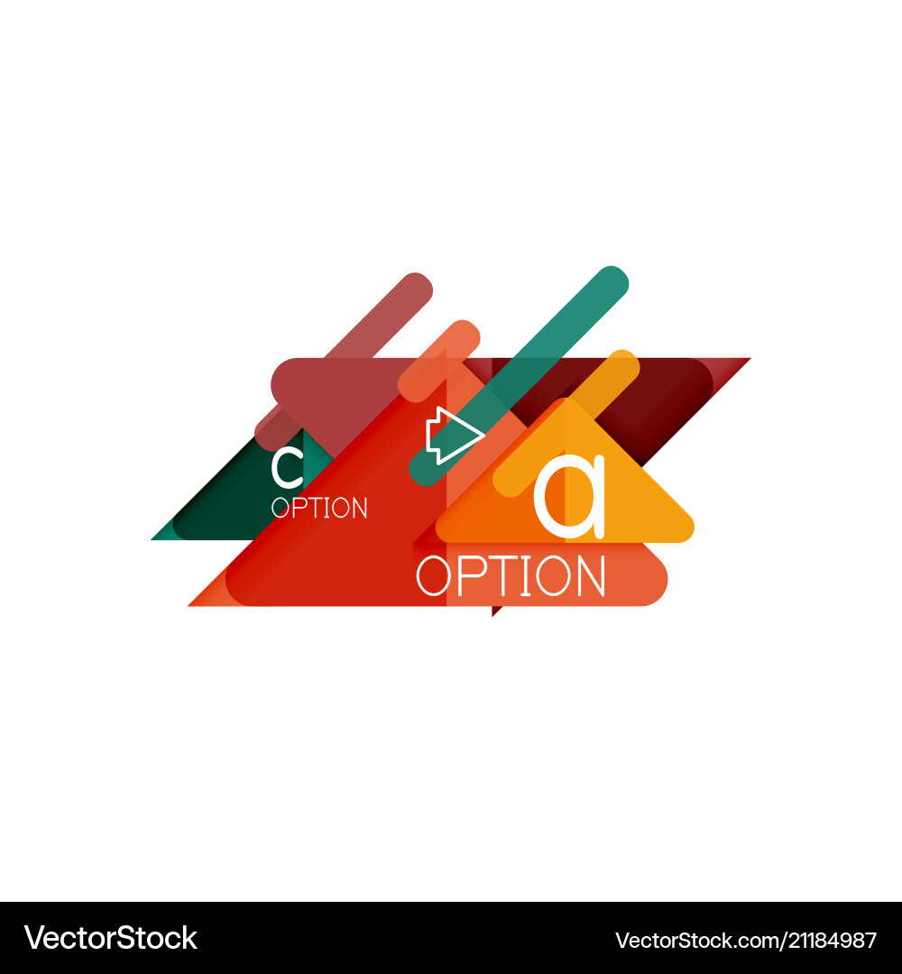 Triangle data visualization design option Triangle data visualization design option Vector Image