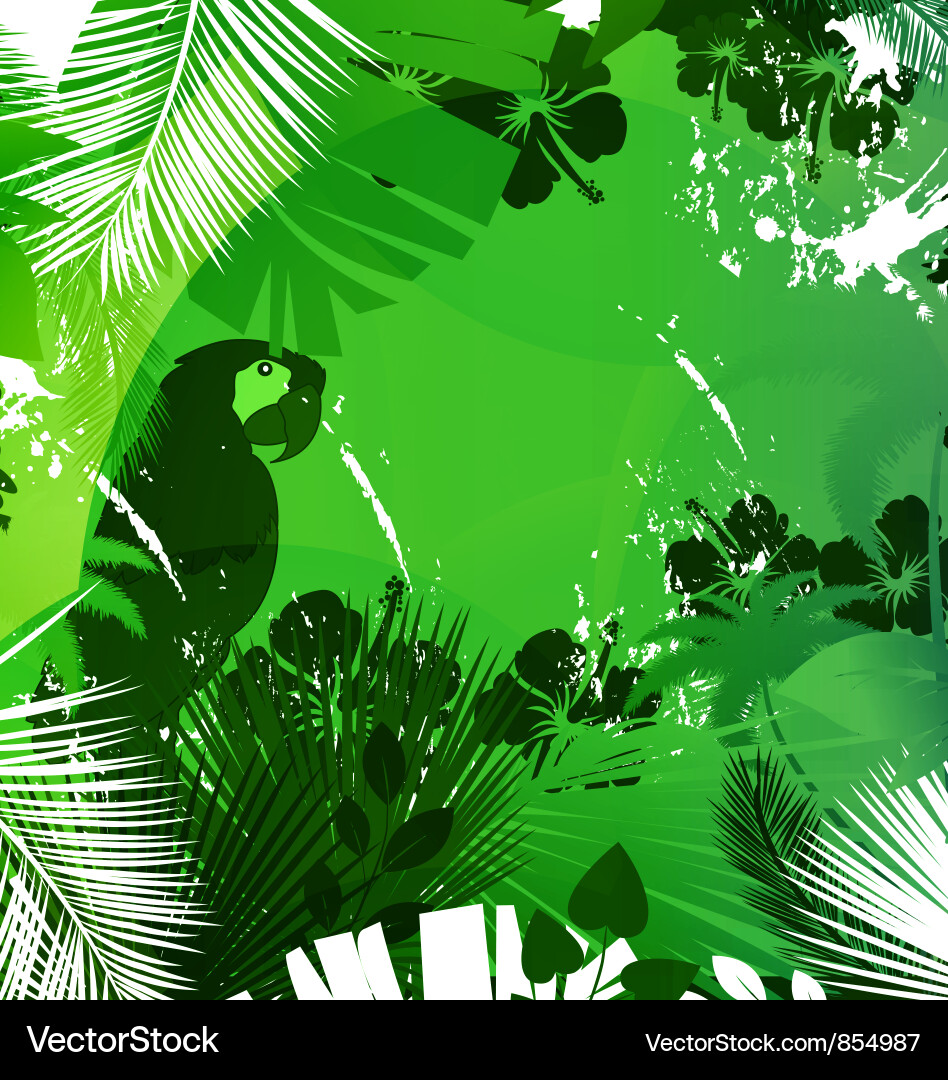 Tropical Palm Leaves Background Royalty Free Vector Image