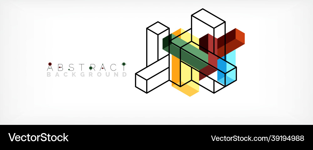 Abstract background 3d cubes cubic elements Abstract background 3d cubes cubic elements vector image