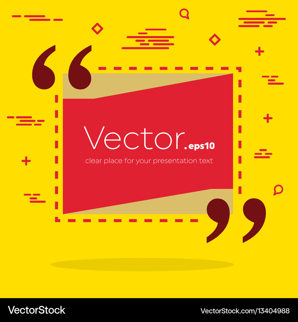 Abstract concept empty speech square quote Abstract concept empty speech square quote Vector Image