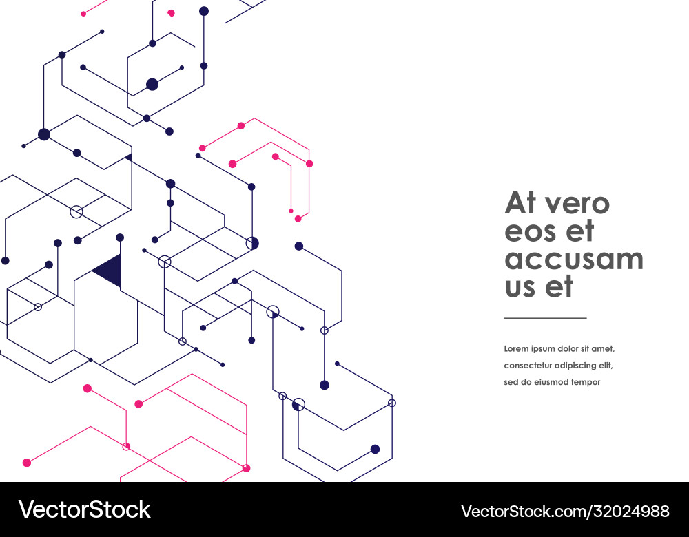 Abstract structures a hexagonal model brochure Abstract structures a hexagonal model brochure vector image