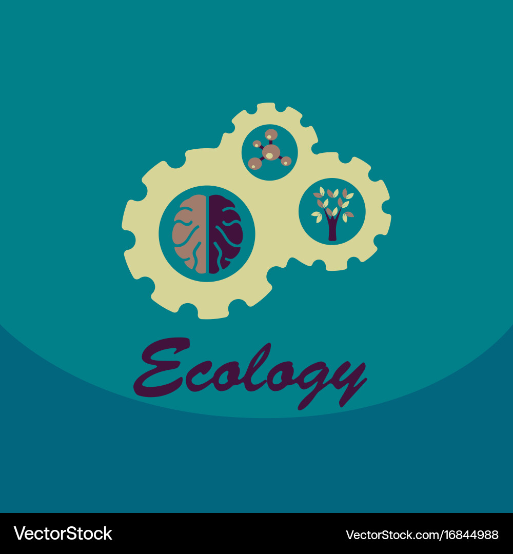 Ecology problem concept in flat stile icons set Vector Image