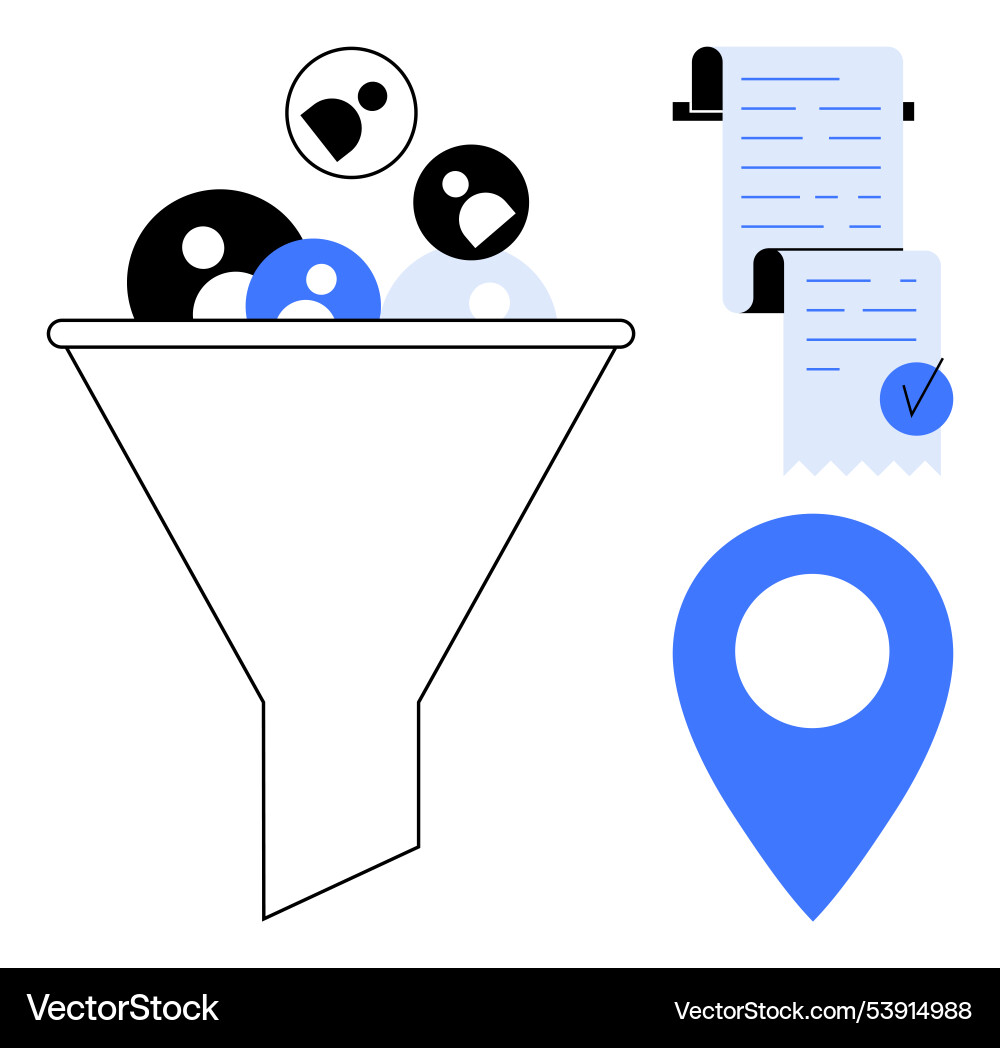Effiziente Datenfilterung mit Checklisten Effiziente Datenfilterung mit Checklisten vektorbild
