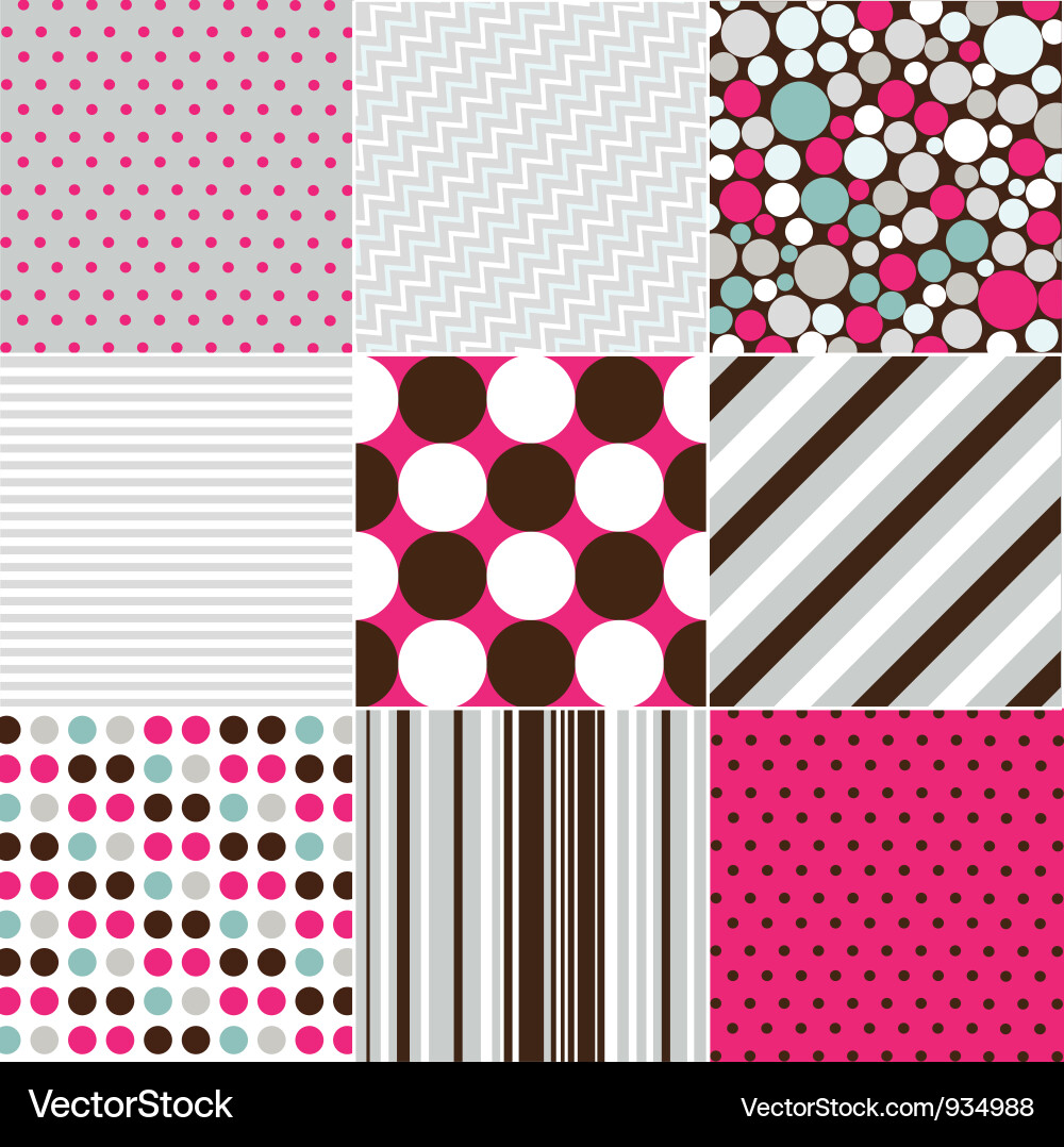 Geometric Fabric Patterns vector image