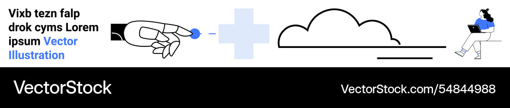 Integration of technology and cloud computing Integration of technology and cloud computing vector image