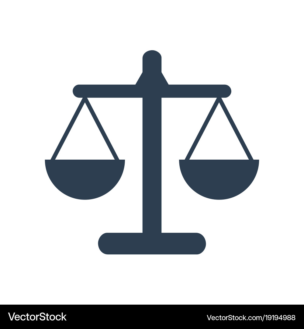 Justice Scales Icon Vector Image