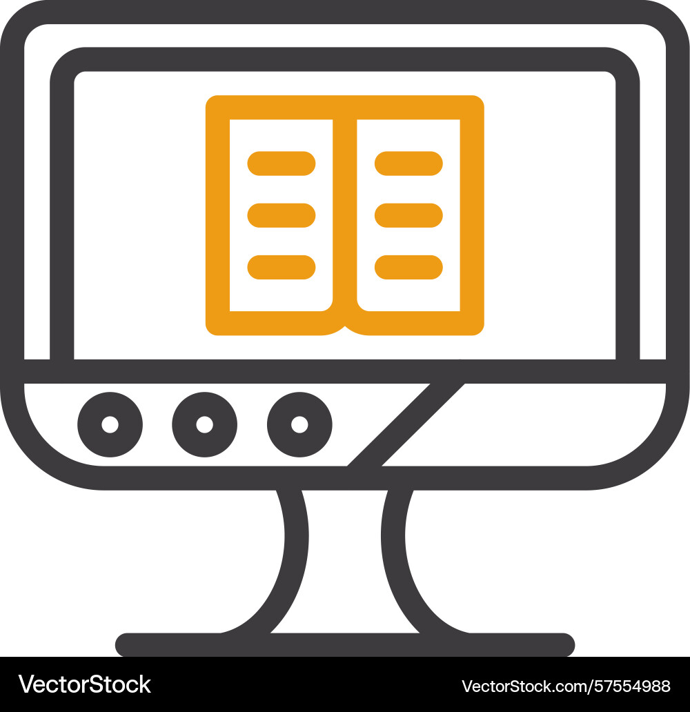 Learning path two color icon Vector Image