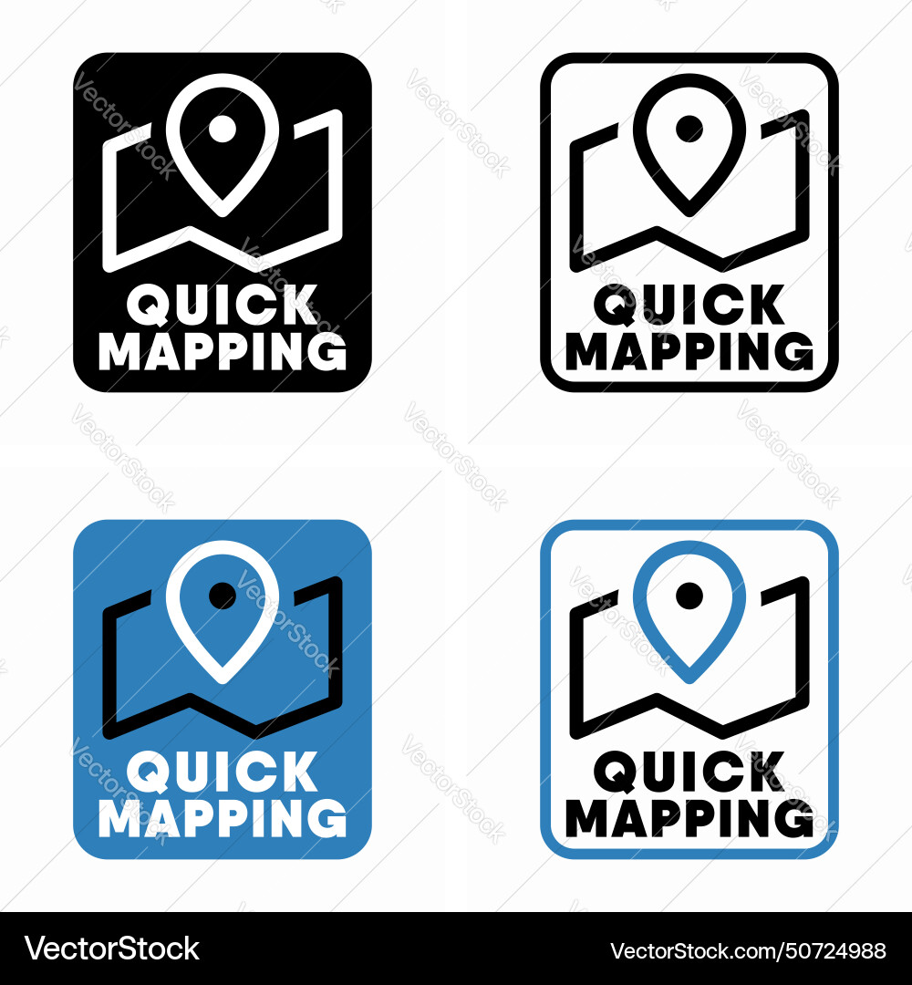 Quick mapping information sign Royalty Free Vector Image