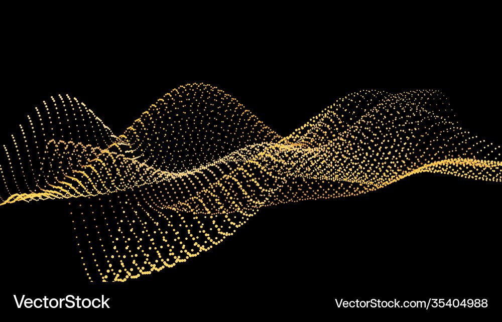Sea waves from node hud data dots flow research vector image