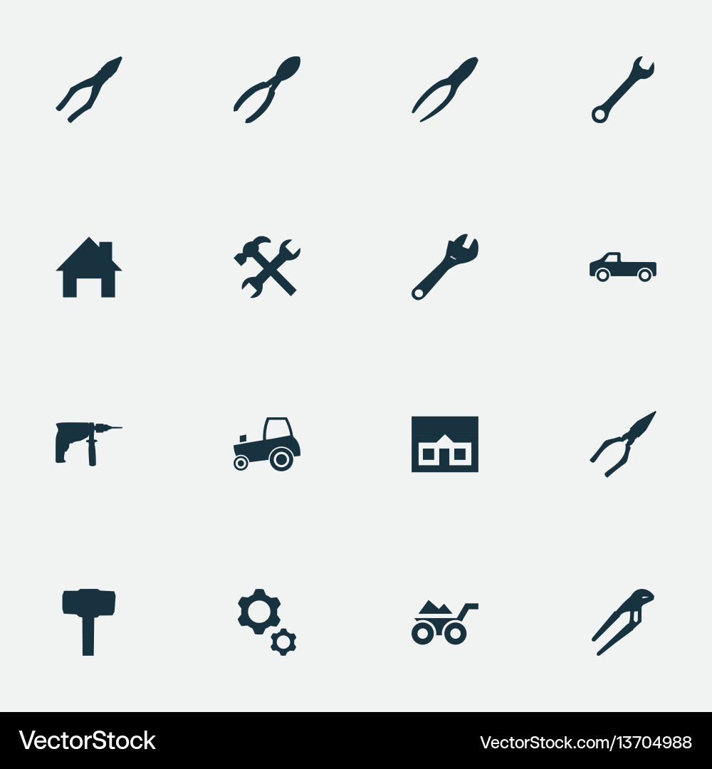 Set of simple build icons Vector Image