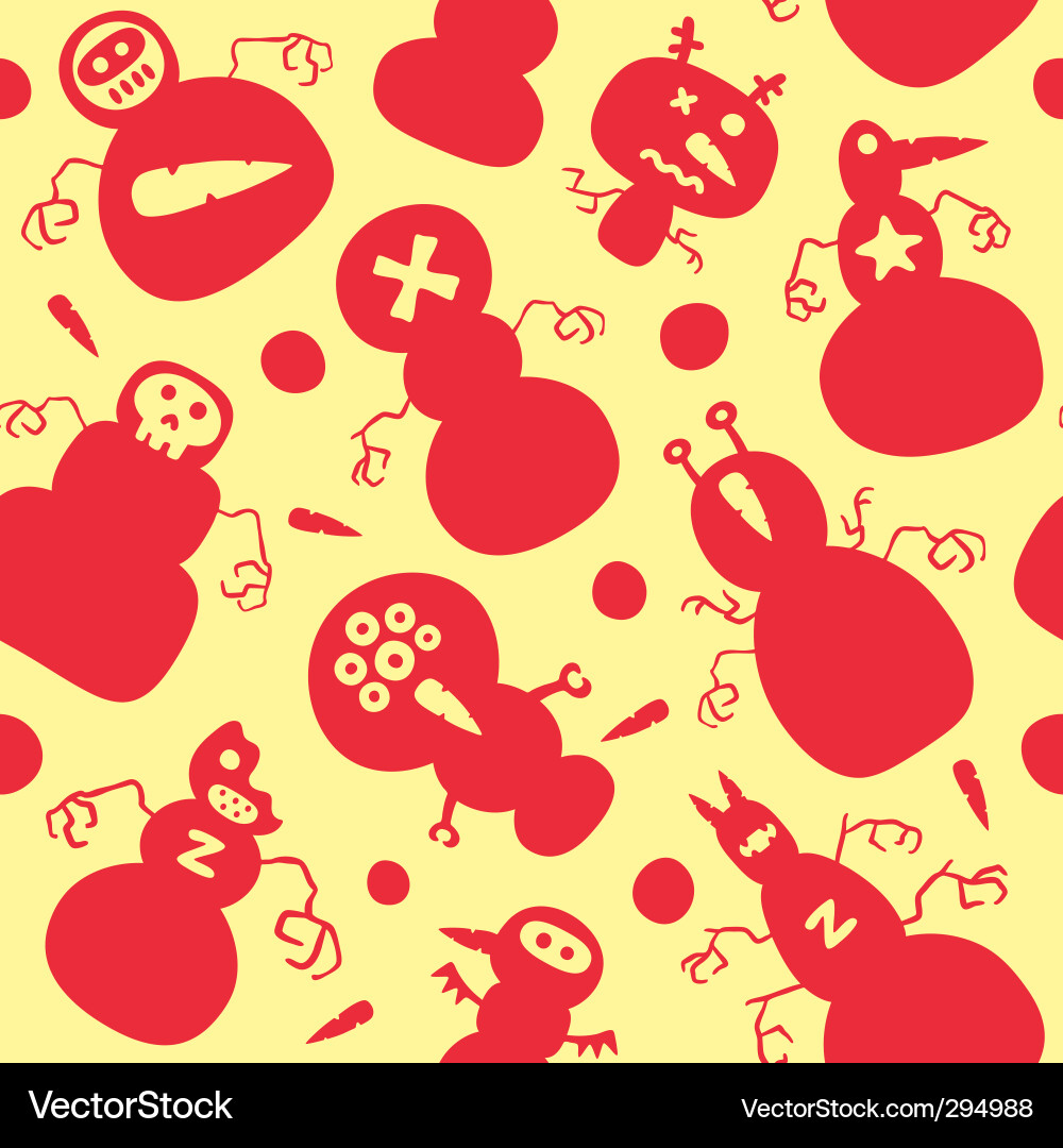 Snowman patterns Vector Image