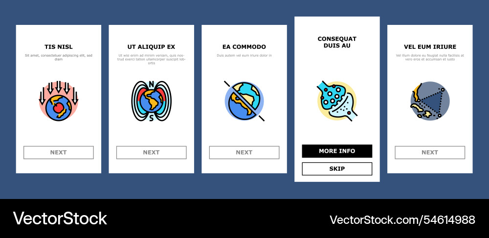 Unsolved mysteries question onboarding icons set vector image