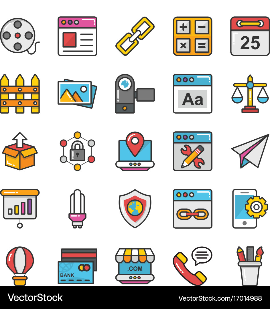 Web design and development icons 8 Web design and development icons 8 vector image