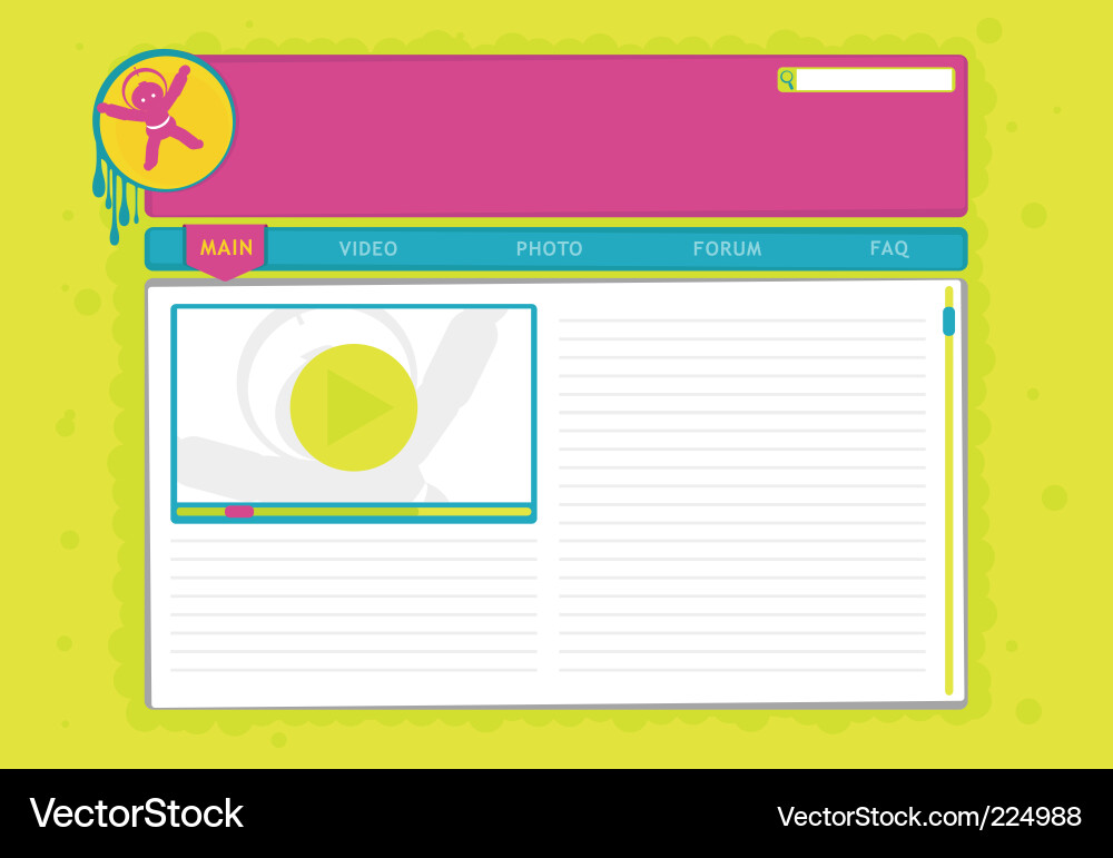 Website template Vector Image