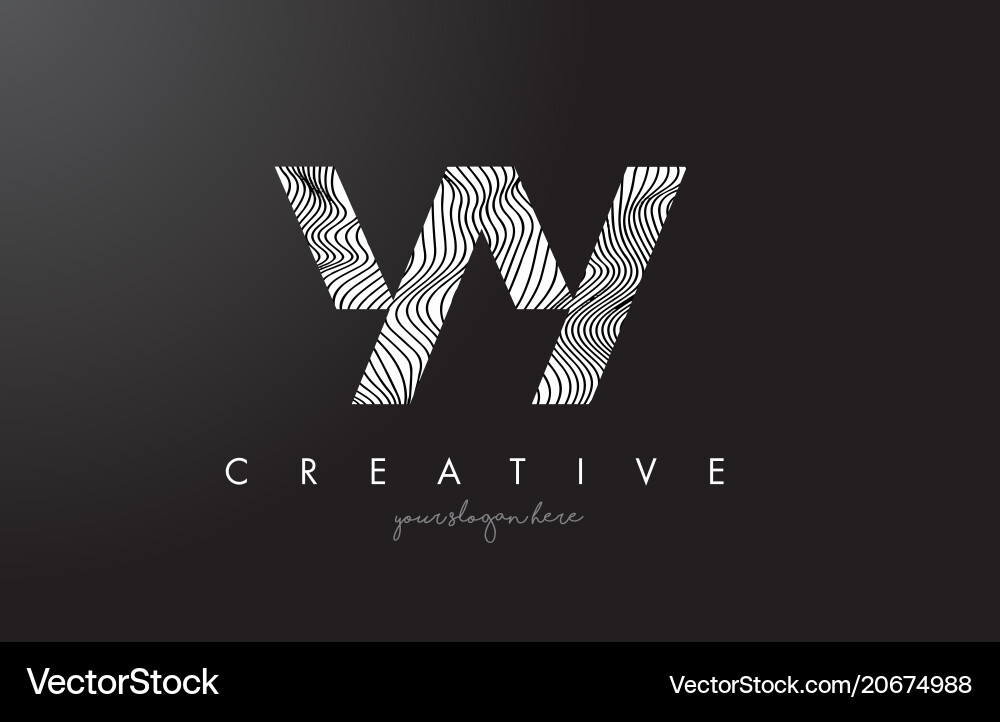 Yy y letter logo with zebra lines texture design Vector Image