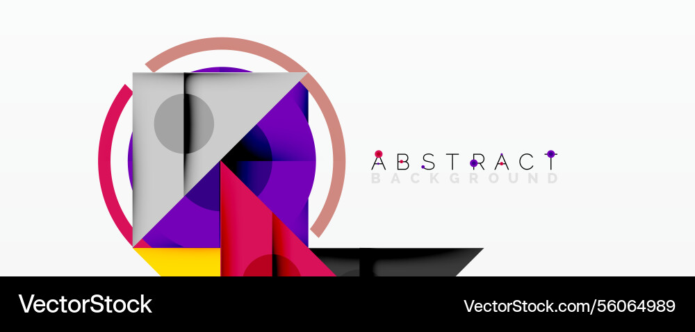 Abstract geometric composition with overlapping Abstract geometric composition with overlapping Vector Image