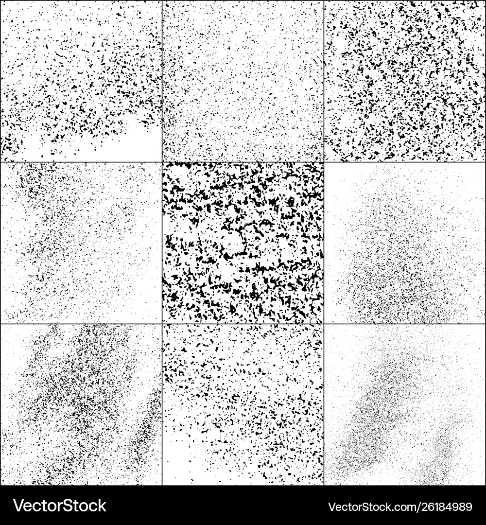 Black Grainy Texture - Rough Noise Vector Image