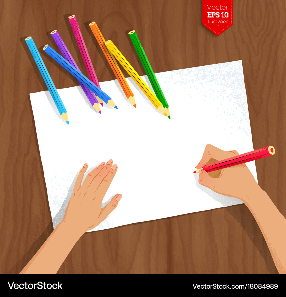 Drawing female hands Royalty Free Vector Image