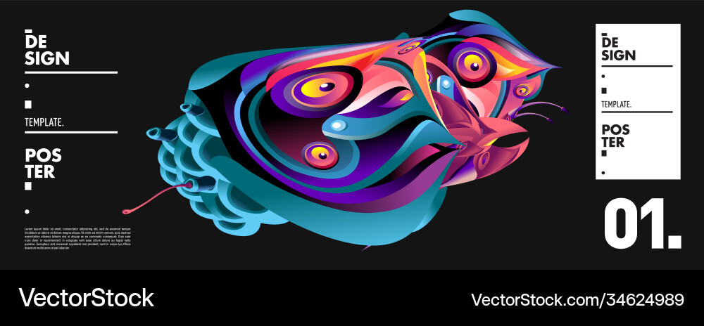 Landing page background template with colorful Vector Image