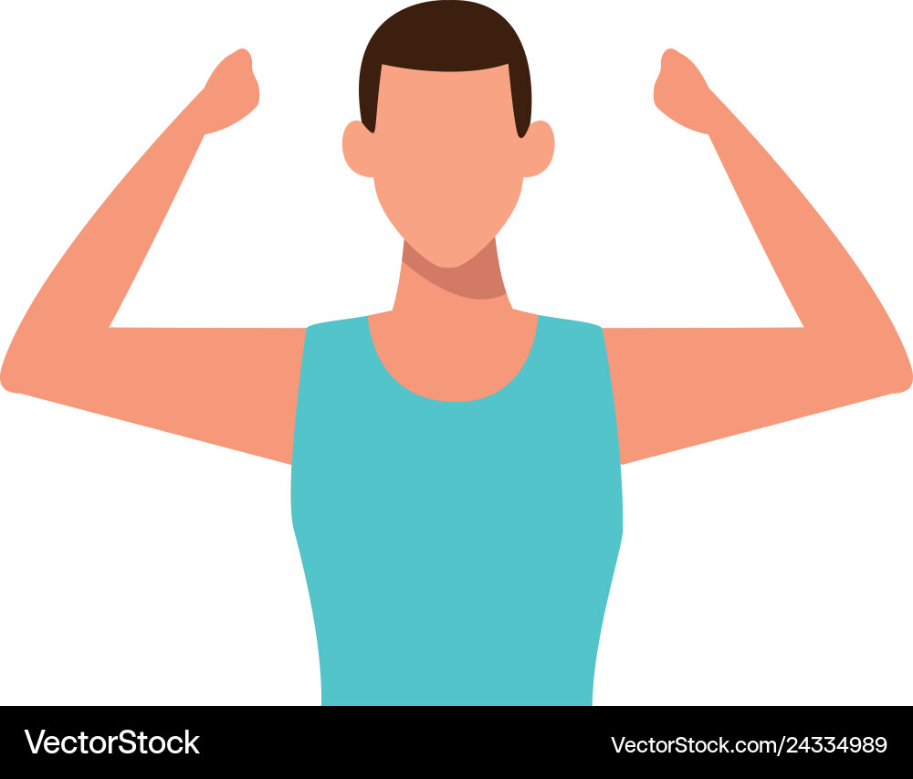 Man working out Man working out Vector Image