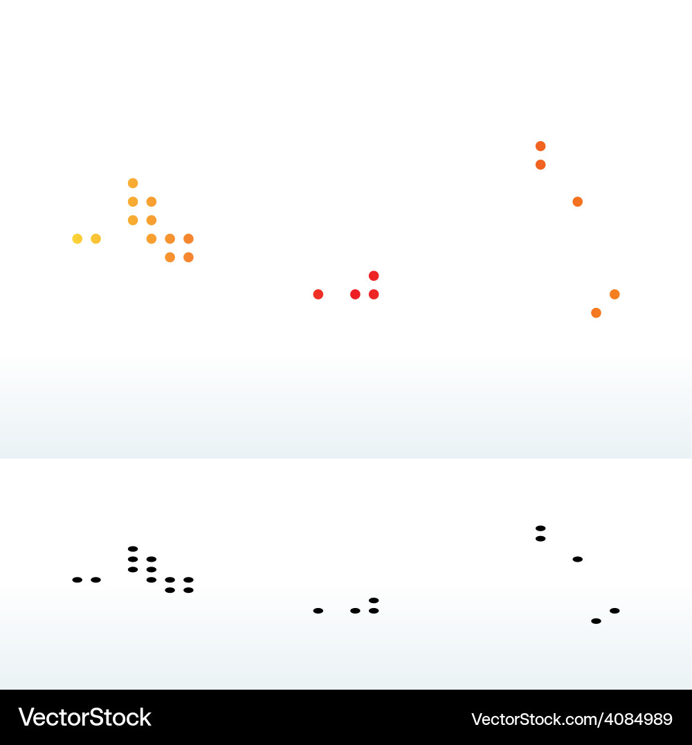 Map of kiribati with dot pattern vector image