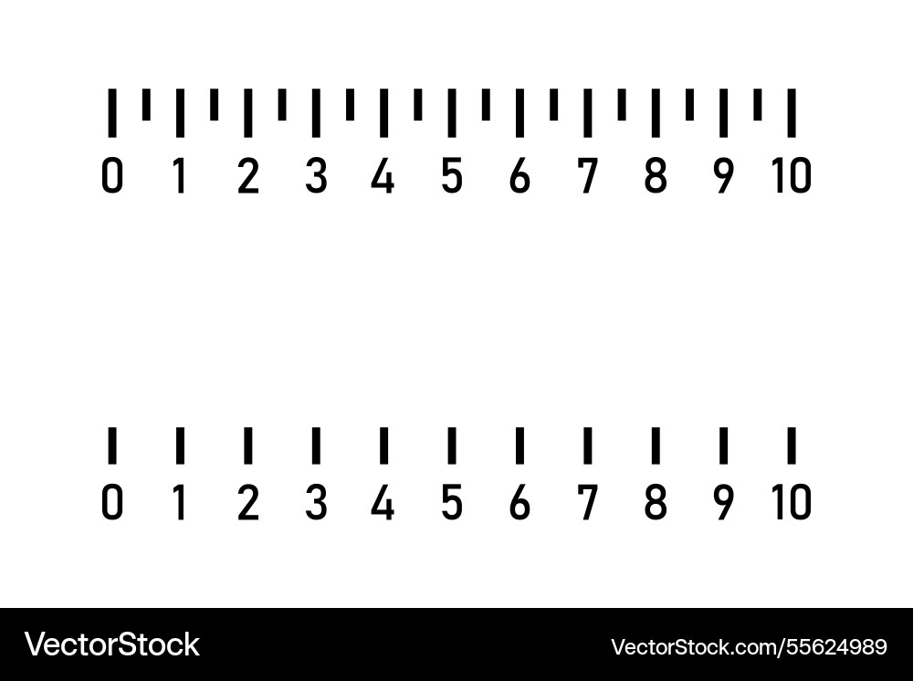 Measurement scale numbered ruler precision tool Measurement scale numbered ruler precision tool vector image