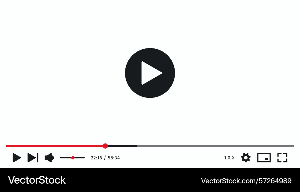 Multimedia player screen template display frame Multimedia player screen template display frame vector image