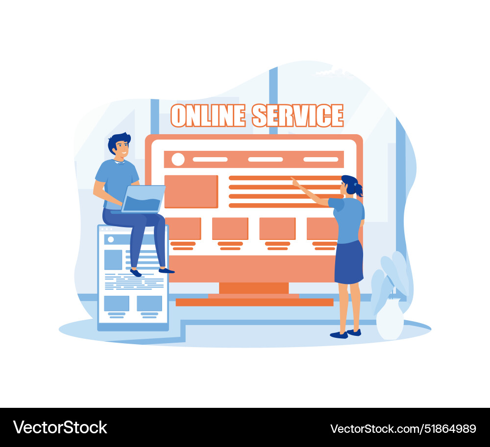 Responsive web design online service or platform Responsive web design online service or platform vector image