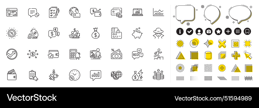 Set of web report loyalty program and inflation Set of web report loyalty program and inflation vector image
