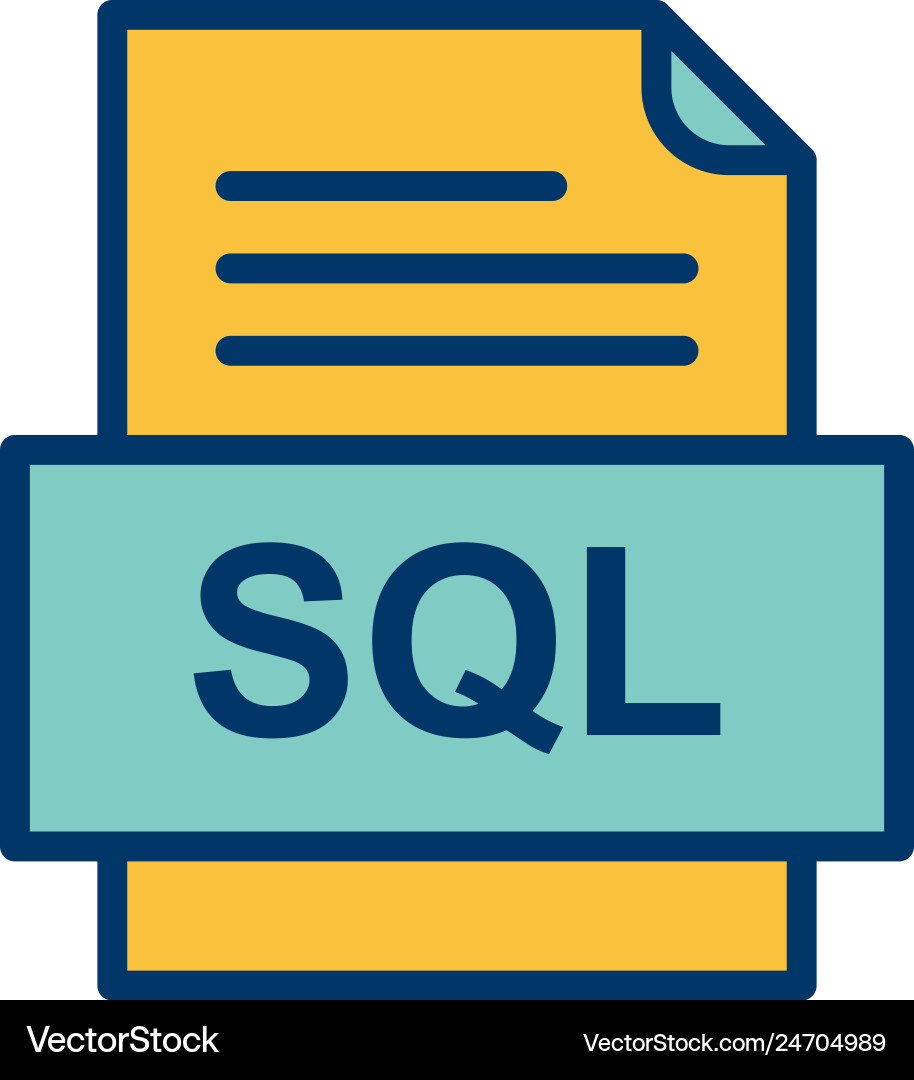 Sql file document icon Vector Image
