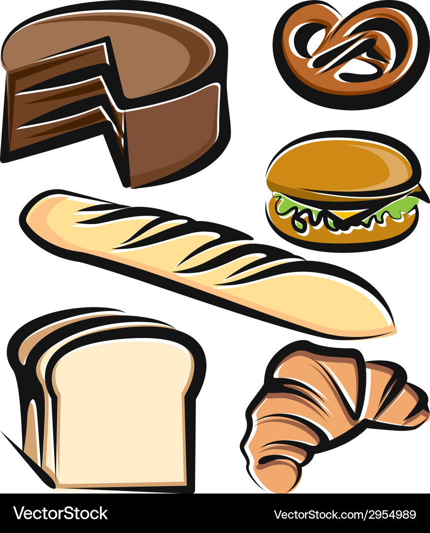 With a set of baking items Vector Image