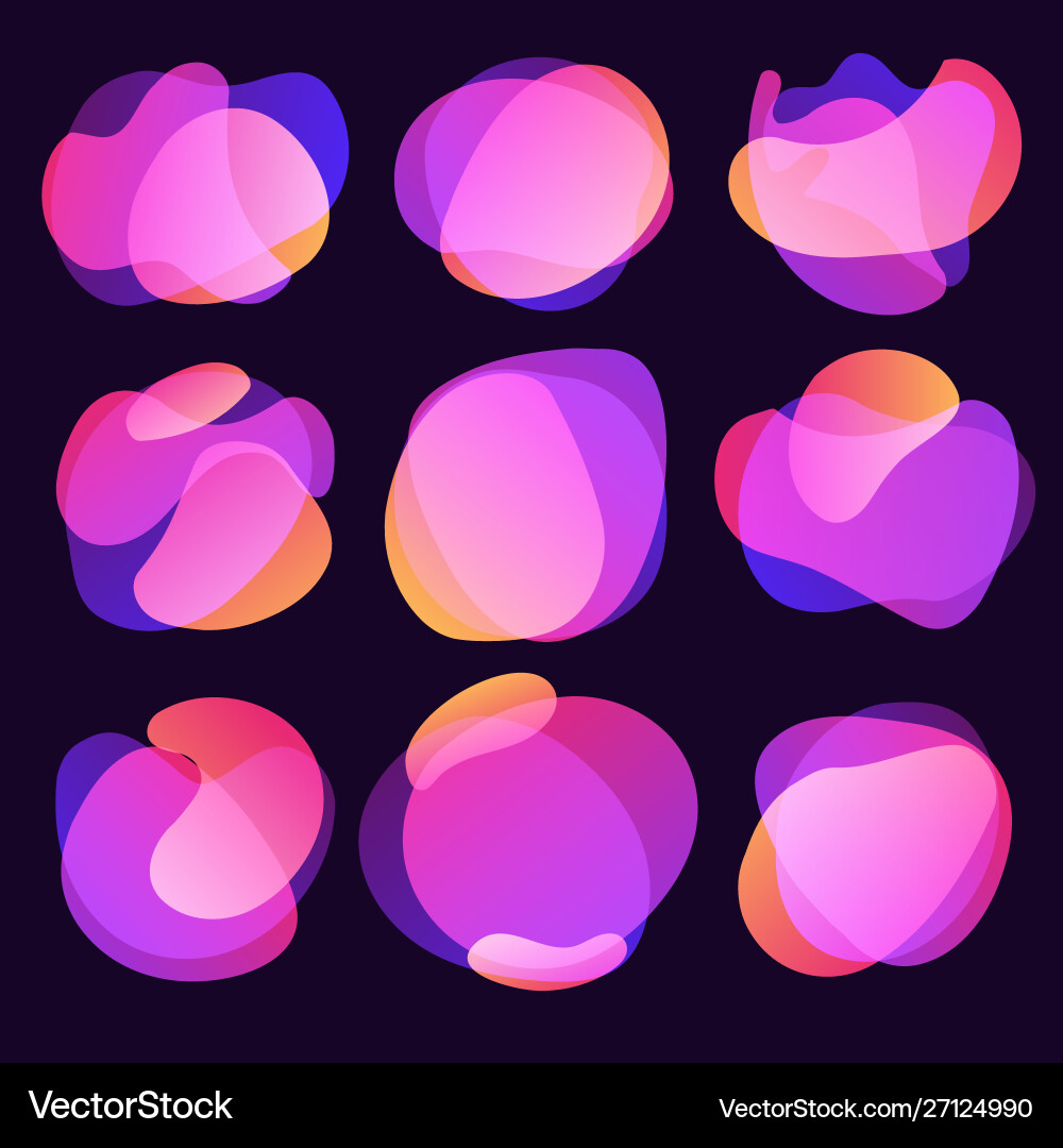 Abstract blur free form shapes color gradient Abstract blur free form shapes color gradient vector image
